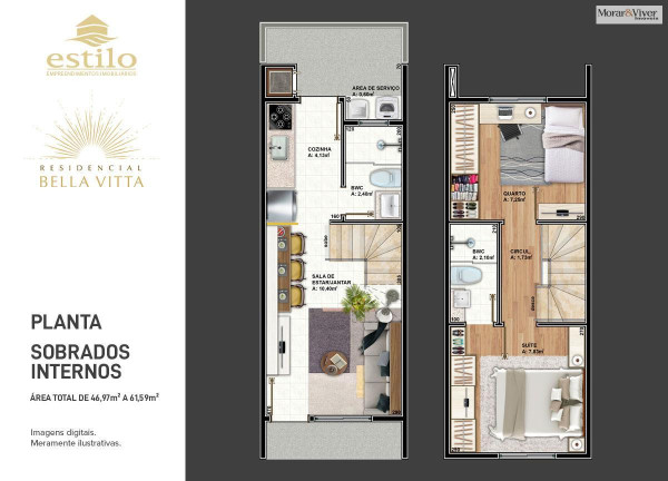 Imagem Sobrado com 2 Quartos à Venda, 45 m² em Santa Cândida - Curitiba