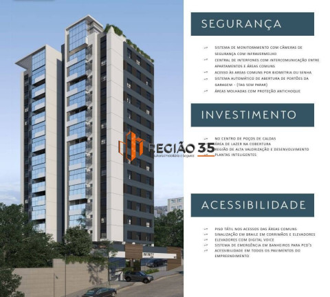 Apartamento com 2 Quartos à Venda, 54 m² em Centro - Poços De Caldas