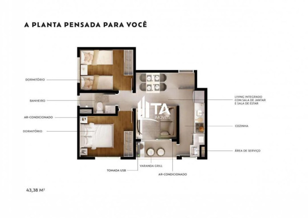Imagem Imóvel com 2 Quartos à Venda, 45 m² em Jardim Flamboyant - Campinas Imagem Imóvel com 2 Quartos à Venda, 45 m² em Jardim Flamboyant - Campinas