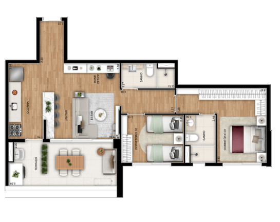 Imagem Apartamento com 2 Quartos à Venda, 74 m² em Parque Imperial - São Paulo Imagem Apartamento com 2 Quartos à Venda, 74 m² em Parque Imperial - São Paulo
