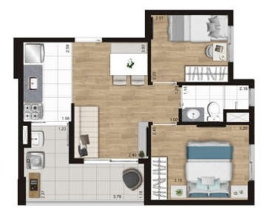 Imagem Apartamento com 3 Quartos à Venda, 60 m² em Sacomã - São Paulo