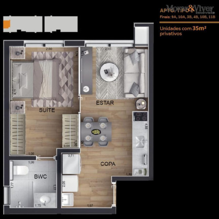 Imagem Apartamento com 1 Quarto à Venda, 35 m² em Rebouças - Curitiba