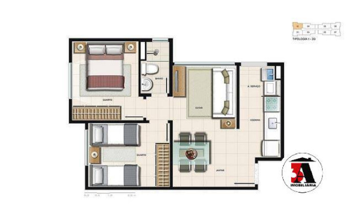 Imagem Apartamento com 2 Quartos à Venda, 44 m² em Aeroclube - Porto Velho Imagem Apartamento com 2 Quartos à Venda, 44 m² em Aeroclube - Porto Velho