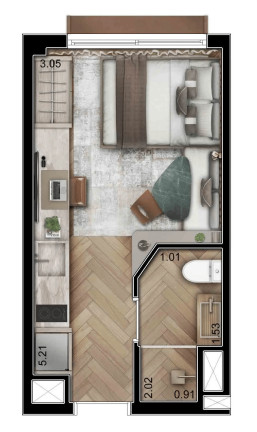 Imagem Imóvel com 1 Quarto à Venda, 18 m² em Vila Nova Conceição - São Paulo