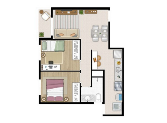 Imagem Imóvel com 2 Quartos à Venda, 57 m² em Taboão - São Bernardo Do Campo Imagem Imóvel com 2 Quartos à Venda, 57 m² em Taboão - São Bernardo Do Campo