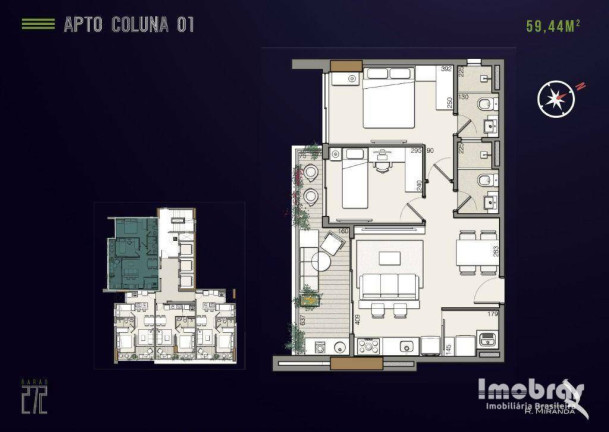Imagem Apartamento com 2 Quartos à Venda, 59 m² em Meireles - Fortaleza Imagem Apartamento com 2 Quartos à Venda, 59 m² em Meireles - Fortaleza