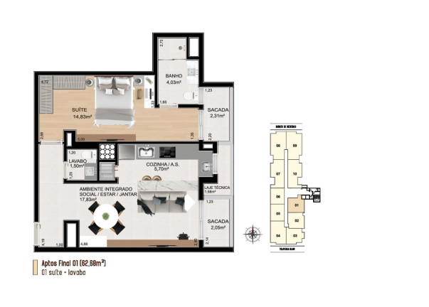 Imagem Apartamento com 2 Quartos à Venda, 99 m² em Centro - Santa Cruz Do Sul