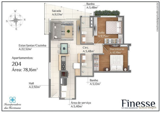 Imagem Apartamento com 2 Quartos à Venda, 72 m² em Centro - Gramado