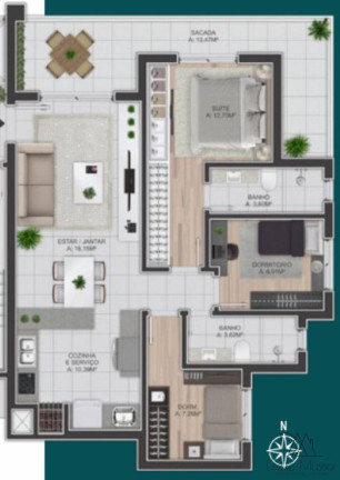 Imagem Apartamento com 3 Quartos à Venda, 106 m² em Nossa Senhora De Lourdes - Caxias Do Sul