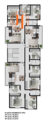 Imagem Apartamento com 3 Quartos à Venda, 61 m² em Santo Antônio - São José Dos Pinhais