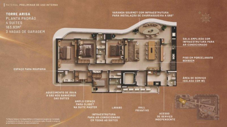 Imagem Apartamento com 4 Quartos à Venda, 163 m²em Meireles - Fortaleza