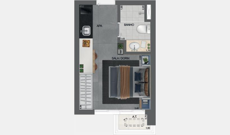 Imagem Studio com 1 Quarto à Venda, 21 m² em Paraíso - São Paulo Imagem Studio com 1 Quarto à Venda, 21 m² em Paraíso - São Paulo