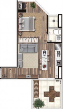 Imagem Imóvel com 1 Quarto à Venda, 34 m² em Botafogo - Campinas