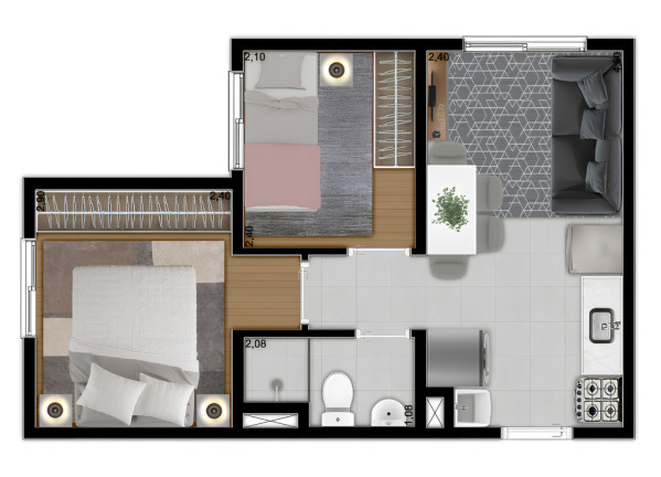 Imagem Imóvel com 2 Quartos à Venda, 31 m² em Vila Progresso (zona Leste) - São Paulo