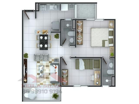 Imagem Apartamento com 2 Quartos à Venda, 57 m² em Cristo Rei - Teresina