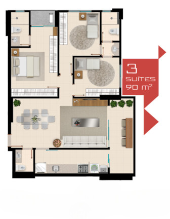 Imagem Apartamento com 3 Quartos à Venda, 90 m² em Setor Leste Universitário - Goiânia Imagem Apartamento com 3 Quartos à Venda, 90 m² em Setor Leste Universitário - Goiânia