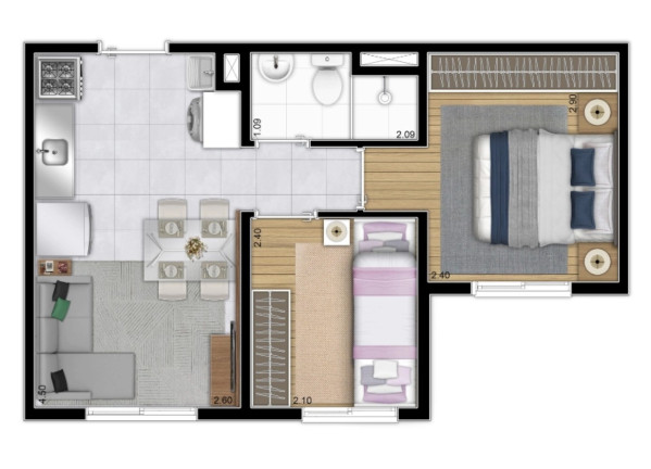 Imagem Imóvel com 2 Quartos à Venda, 32 m² em Barra Funda - São Paulo