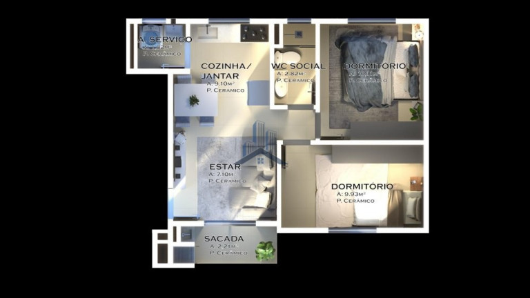 Imagem Apartamento com 3 Quartos à Venda, 71 m² em Floresta - Joinville