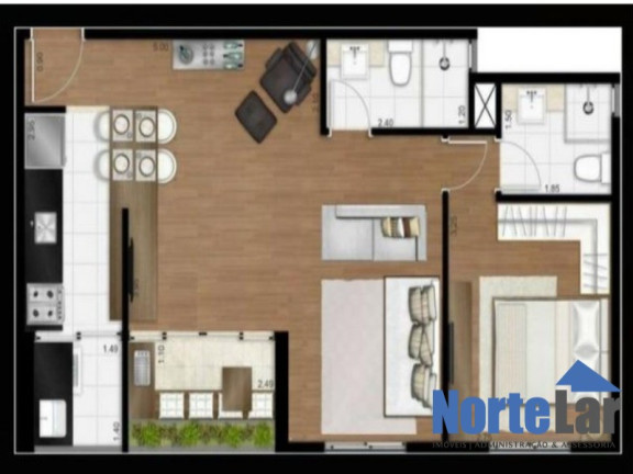 Imagem Apartamento com 1 Quarto à Venda, 57 m² em Vila Pompéia - São Paulo