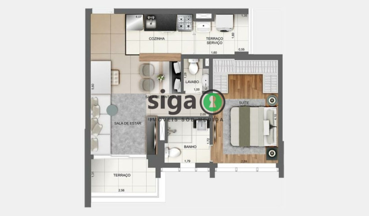 Imagem Apartamento com 1 Quarto à Venda, 49 m² em Moema - São Paulo