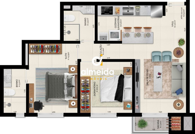 Imagem Apartamento com 2 Quartos à Venda, 62 m² em Nossa Senhora De Fátima - Santa Maria