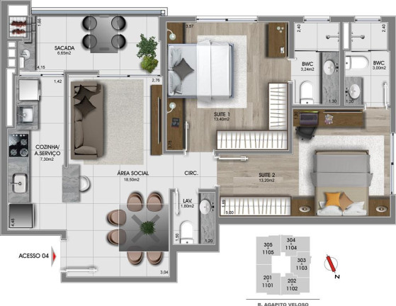 Imagem Apartamento com 2 Quartos à Venda, 79 m² em Canto - Florianópolis Imagem Apartamento com 2 Quartos à Venda, 79 m² em Canto - Florianópolis