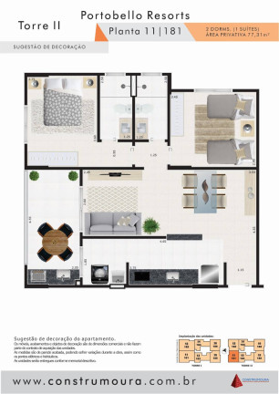 Imagem Apartamento com 2 Quartos à Venda, 77 m² em Centro - Mongaguá