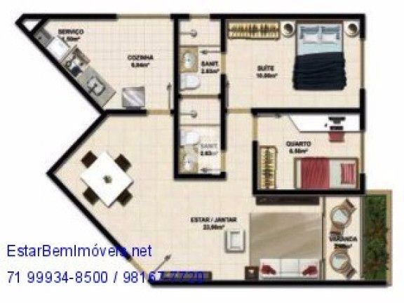 Imagem Apartamento com 2 Quartos à Venda, 58 m² em Cabula - Salvador Imagem Apartamento com 2 Quartos à Venda, 58 m² em Cabula - Salvador