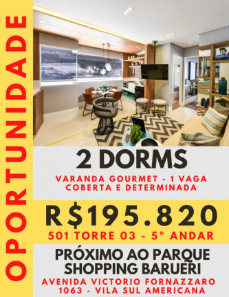 Imagem Apartamento com 2 Quartos à Venda, 42 m² em Vila Sul Americana - Carapicuíba