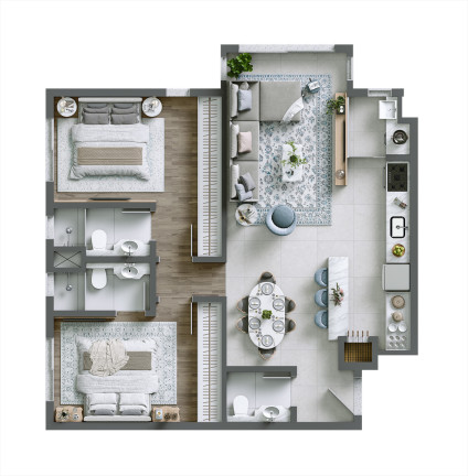 Imagem Apartamento com 2 Quartos à Venda, 75 m² em Planalto - Gramado Imagem Apartamento com 2 Quartos à Venda, 75 m² em Planalto - Gramado