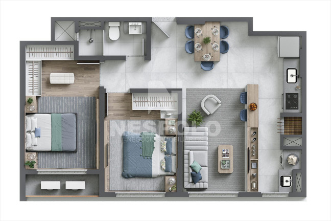 Imagem Apartamento com 2 Quartos à Venda, 61 m² em São João - Itajai Imagem Apartamento com 2 Quartos à Venda, 61 m² em São João - Itajai