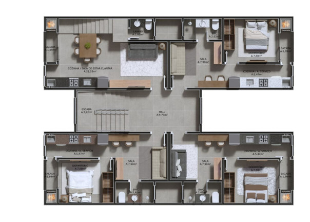 Imagem Apartamento com 1 Quarto à Venda, 30 m² em Cajuru - Curitiba