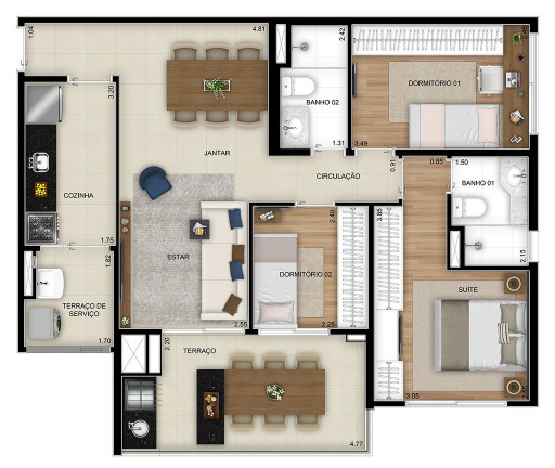 Imagem Apartamento com 3 Quartos à Venda, 84 m² em Vila Guilhermina - São Paulo