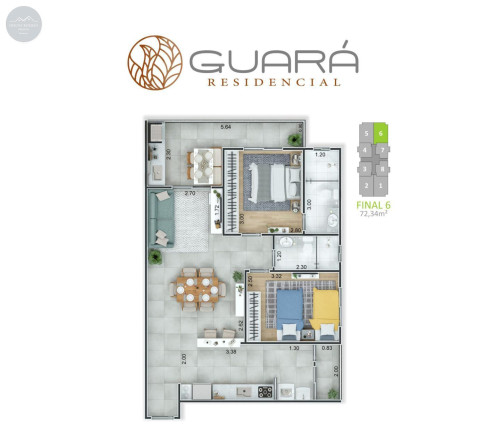 Imagem Apartamento com 2 Quartos à Venda, 72 m² em Guilhermina - Praia Grande