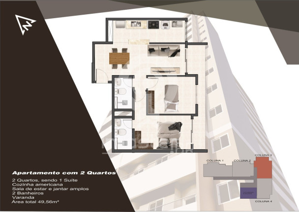 Imagem Apartamento com 2 Quartos à Venda, 48 m² em Damas - Fortaleza
