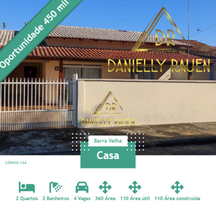 Casa com 2 Quartos à Venda, 110 m² em São Cristóvão - Barra Velha