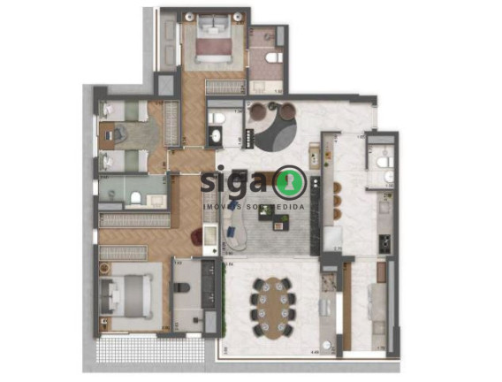 Imagem Apartamento com 3 Quartos à Venda, 132 m² em Jardins - São Paulo Imagem Apartamento com 3 Quartos à Venda, 132 m² em Jardins - São Paulo