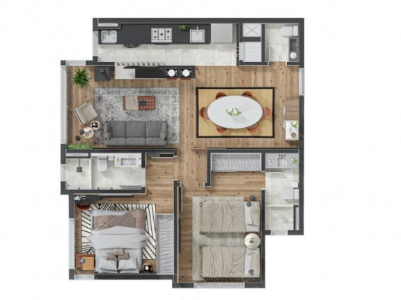 Imagem Apartamento com 2 Quartos à Venda, 80 m² em Bavária - Gramado