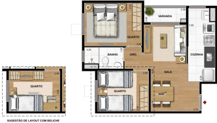 Imagem Imóvel com 2 Quartos à Venda, 44 m² em Ramos - Rio De Janeiro
