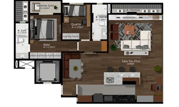 Imagem Apartamento com 2 Quartos à Venda, 68 m² em São Brás - Belém