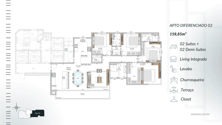 Imagem Apartamento com 4 Quartos à Venda, 158 m² em Centro - Balneário Camboriú Imagem Apartamento com 4 Quartos à Venda, 158 m² em Centro - Balneário Camboriú