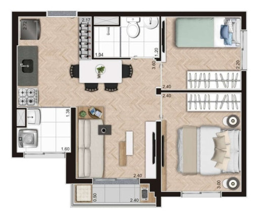 Imagem Apartamento com 2 Quartos à Venda, 38 m² em Vila Mascote - São Paulo