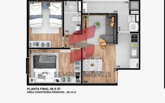 Imagem Apartamento com 2 Quartos à Venda, 51 m² em Tingui - Curitiba