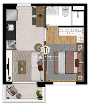 Imagem Imóvel com 1 Quarto à Venda, 34 m² em Santa Cecília - São Paulo Imagem Imóvel com 1 Quarto à Venda, 34 m² em Santa Cecília - São Paulo