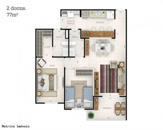 Imagem Imóvel com 3 Quartos à Venda, 90 m² em Ponte São João - Jundiaí
