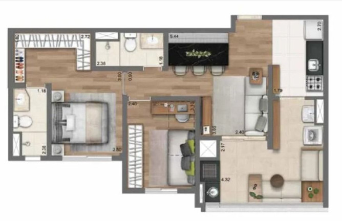 Imagem Apartamento com 2 Quartos à Venda, 62 m² em Vila Andrade - São Paulo Imagem Apartamento com 2 Quartos à Venda, 62 m² em Vila Andrade - São Paulo