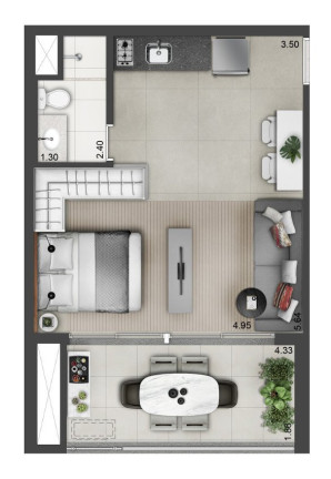 Imagem Apartamento com 1 Quarto à Venda, 26 m² em Santo Amaro - São Paulo