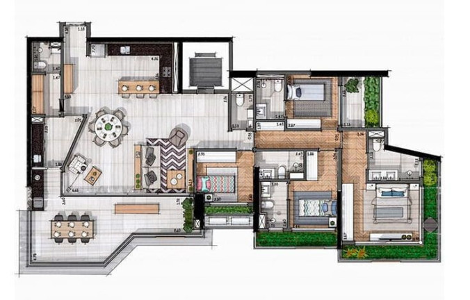 Imagem Apartamento com 4 Quartos à Venda, 197 m² em Brooklin Paulista - São Paulo Imagem Apartamento com 4 Quartos à Venda, 197 m² em Brooklin Paulista - São Paulo