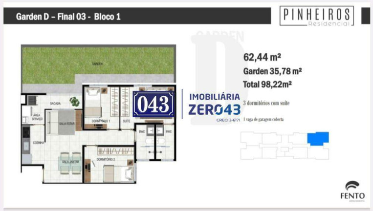 Imagem Apartamento com 3 Quartos à Venda, 62 m² em Parque Jamaica - Londrina Imagem Apartamento com 3 Quartos à Venda, 62 m² em Parque Jamaica - Londrina