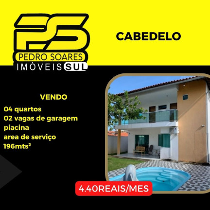 Casa com 4 Quartos para Alugar, 196 m² em Ponta De Campina - Cabedelo